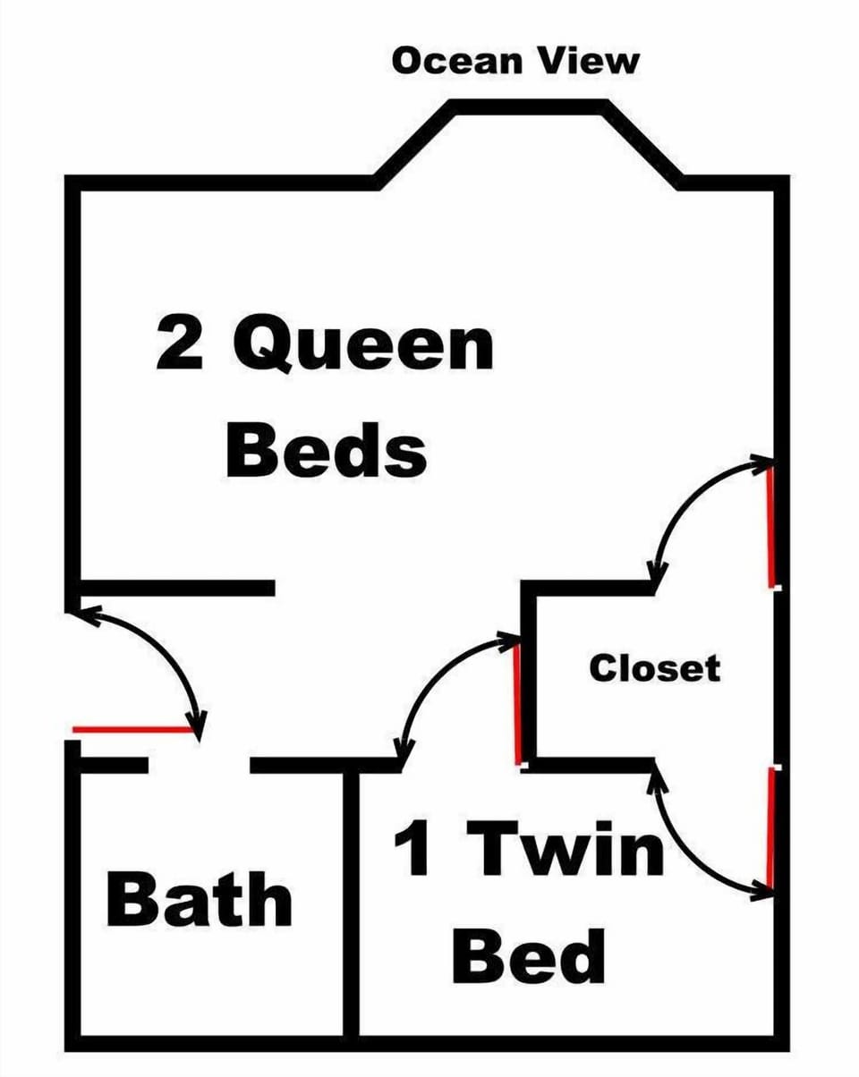 Grand Twin Room (Ocean, Two Queen) | Egyptian cotton sheets, premium bedding, in-room safe