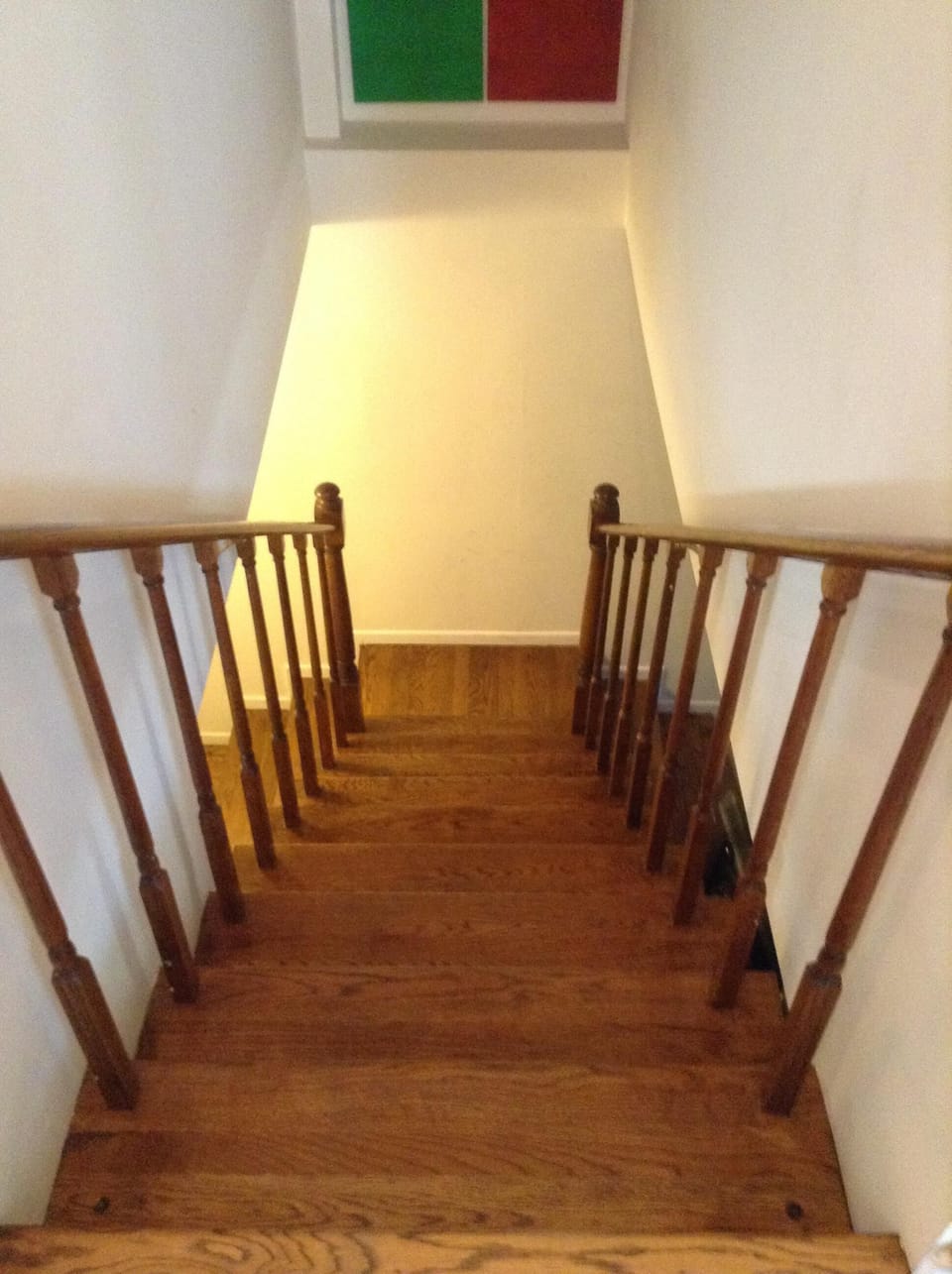 Stairs leading to Private Bedroom & Office.  Gorgeous Hardwood Floors Throughout