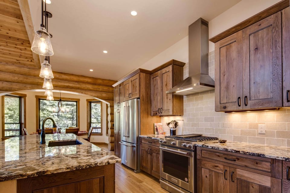 Whip up your signature dish with the stainless steel appliances.