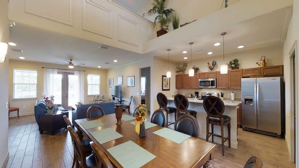 dining room and kitchen