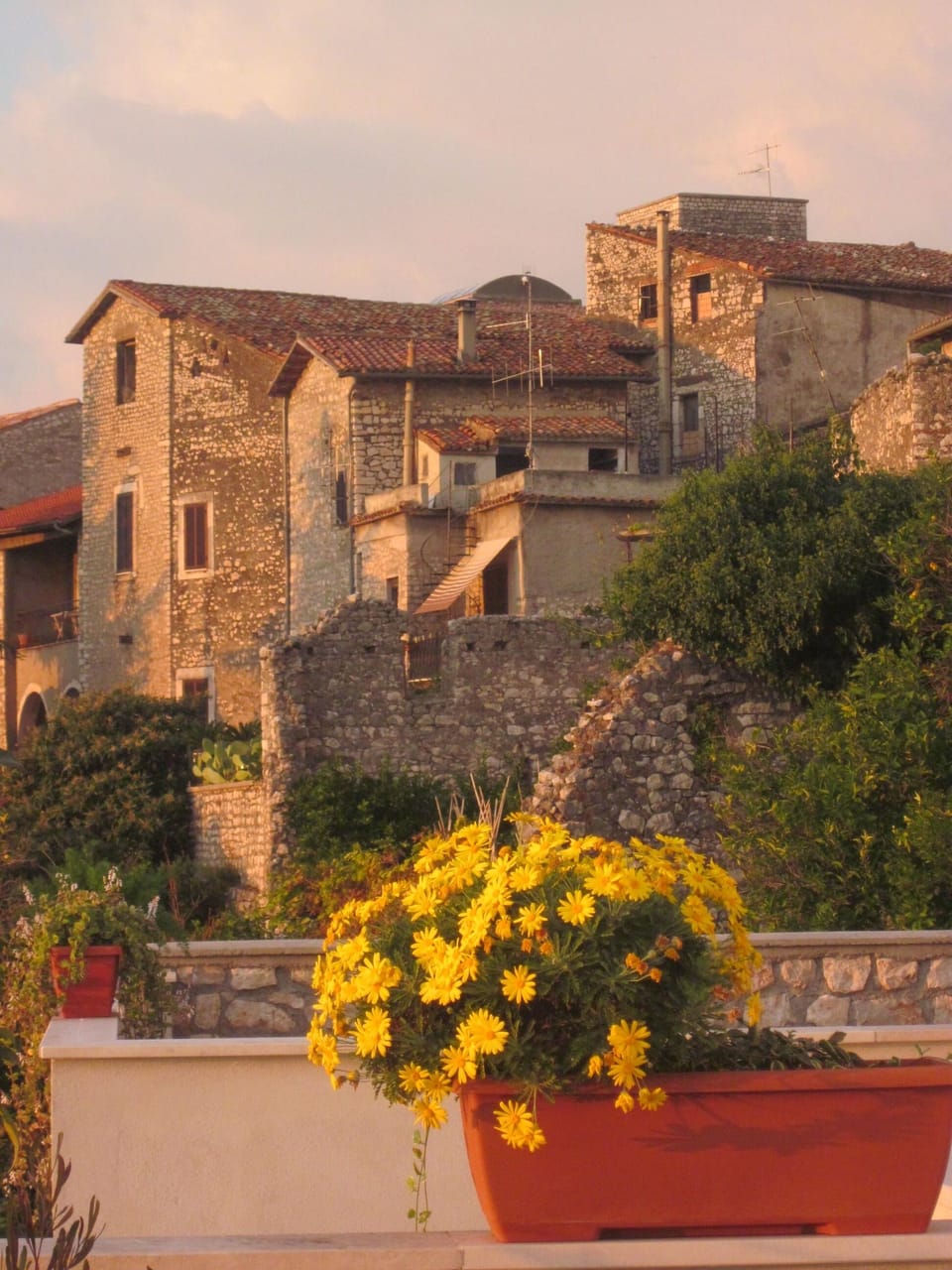 the village with stone houses