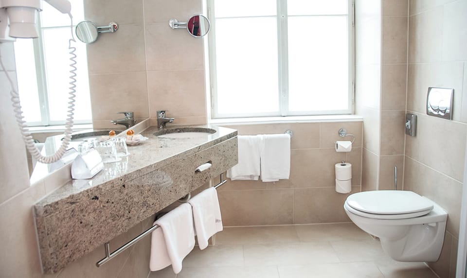 Superior Double Room | Bathroom | Shower, free toiletries, hair dryer, bathrobes