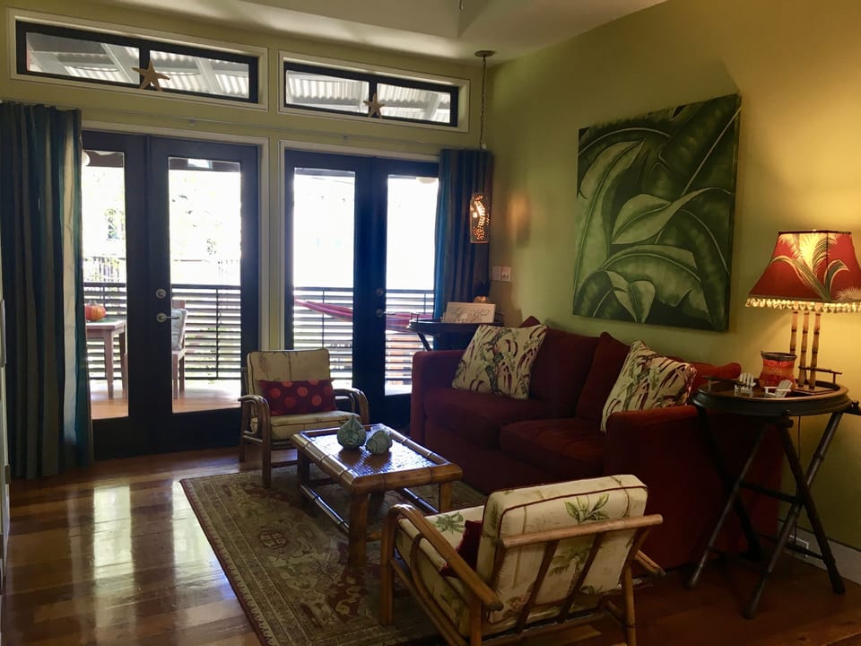 Upstairs loft - TV, DVD player, seating, queen sleeper sofa.