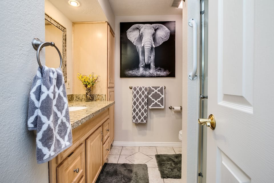 artwork in the master bath!