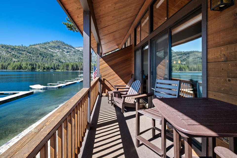 Enjoy your morning coffee or have a drink on the deck overlooking the lake