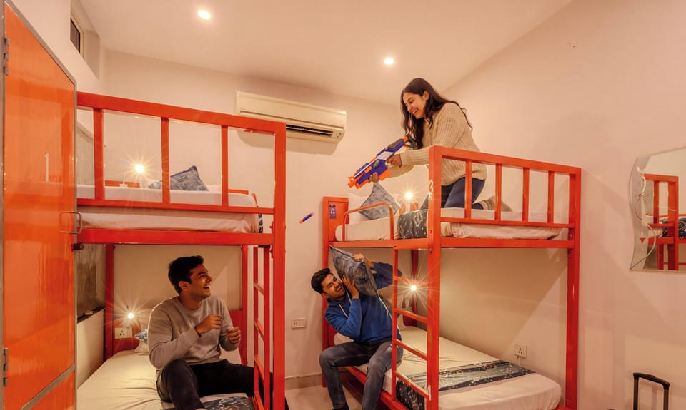 Superior 4 Bed Mixed Dorm (shared common washroom) | In-room safe, soundproofing, iron/ironing board (on request)