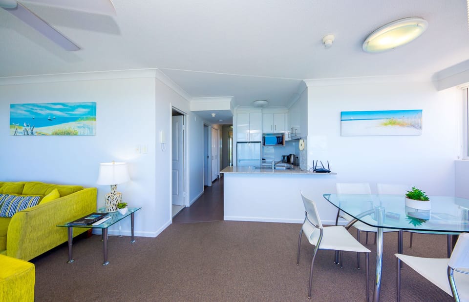 2 Bedroom Spa Waterfront Deluxe | Living area | Flat-screen TV