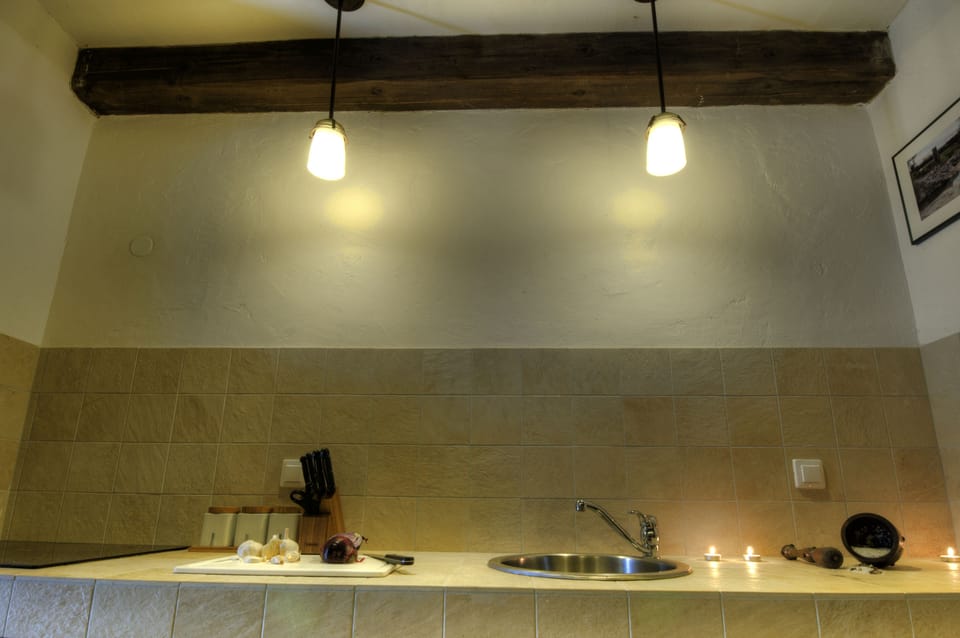 Stone House 7 | Private kitchen | Fridge, microwave, stovetop, coffee/tea maker