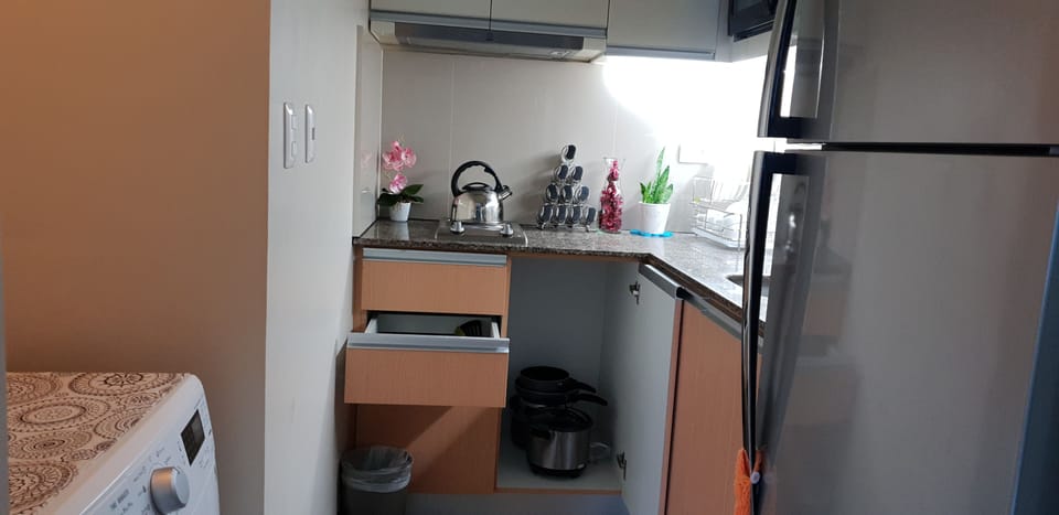 Condo, 1 Bedroom | Private kitchen | Full-size fridge, microwave, stovetop, coffee/tea maker
