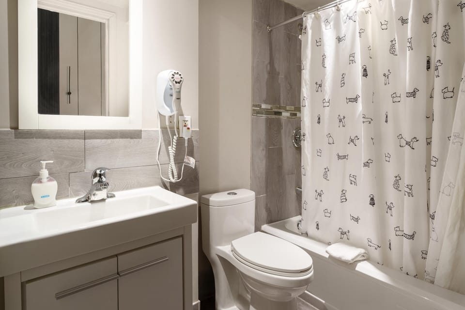 Superior Room, 1 Queen Bed | Bathroom | Free toiletries, hair dryer, towels, soap