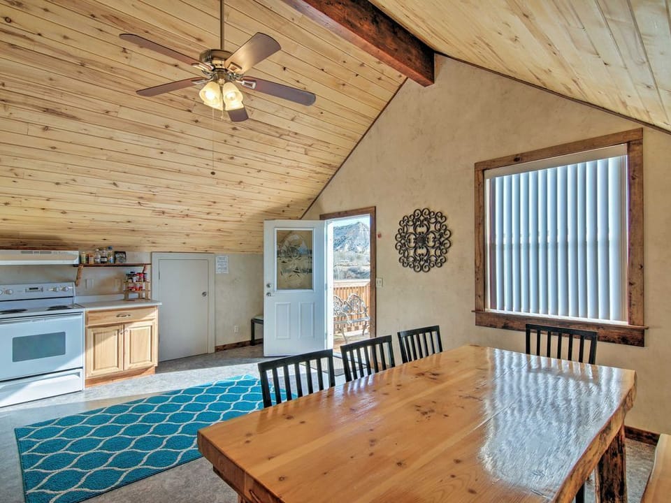 Kitchen/Dining area and outside entrance.