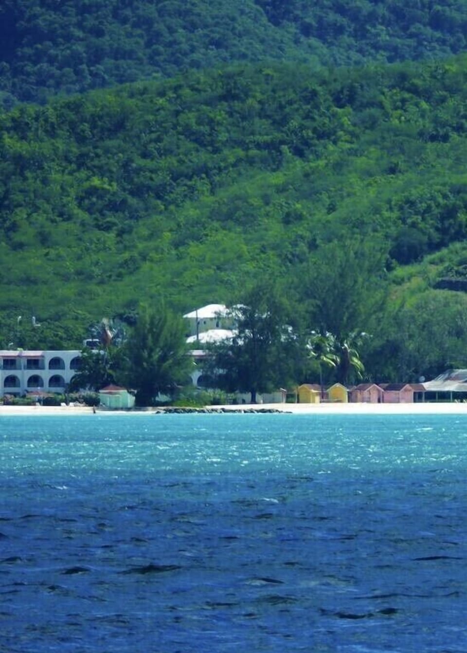 You can sea us from Jolly Beach. 