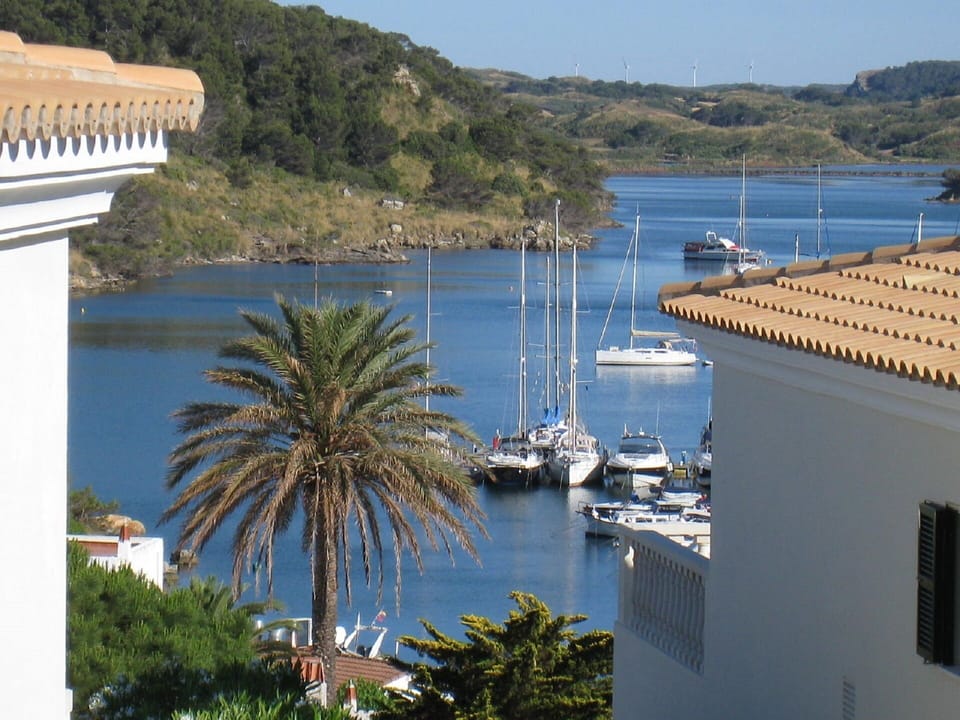 View of Port Addaia from master bedroom terrace