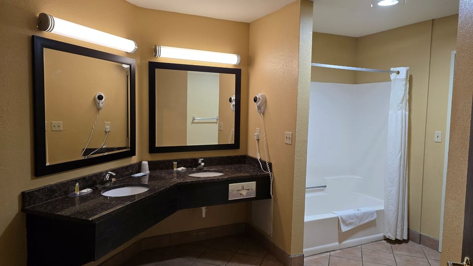 Deluxe Suite | Bathroom | Free toiletries, hair dryer, towels