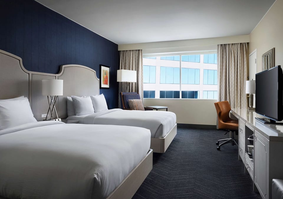 Room, 2 Queen Beds | Premium bedding, in-room safe, desk, laptop workspace