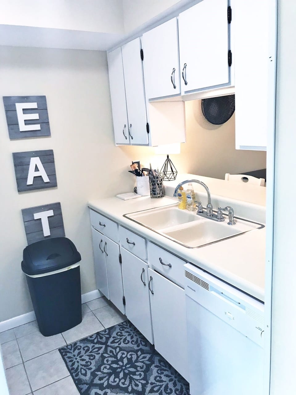 Kitchen with full size appliances-stocked with all cooking/eating needs