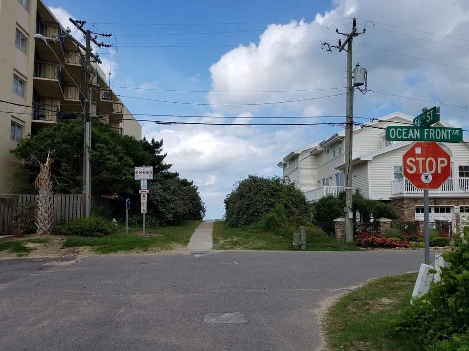 Beach access across the street from the condo at Oceanfront Ave and 56th Street