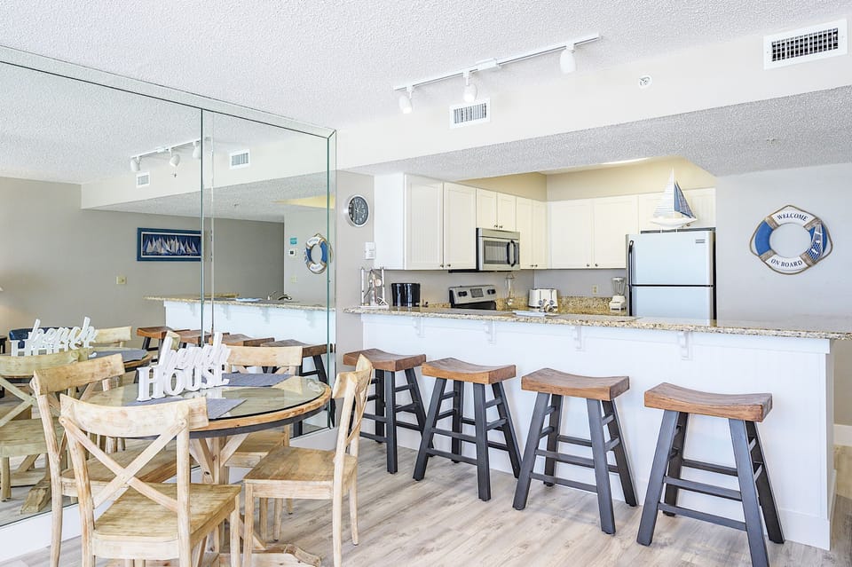 Dining room table and eat-in bar