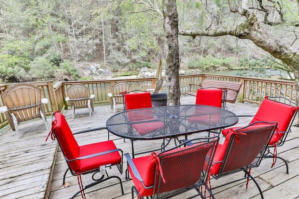 Outdoor Seating On The River Side Deck