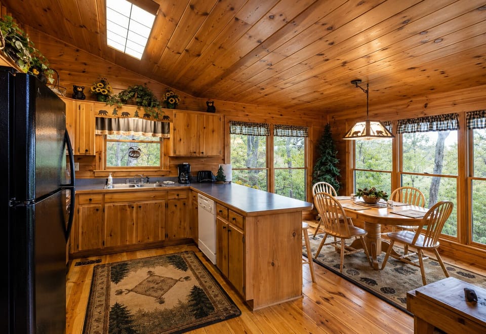 Open Kitchen Space Perfect For Cooking A Mountain Meal