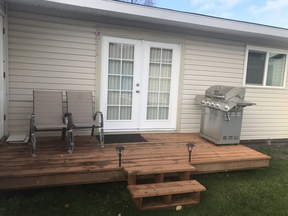 Back yard with Barbeque