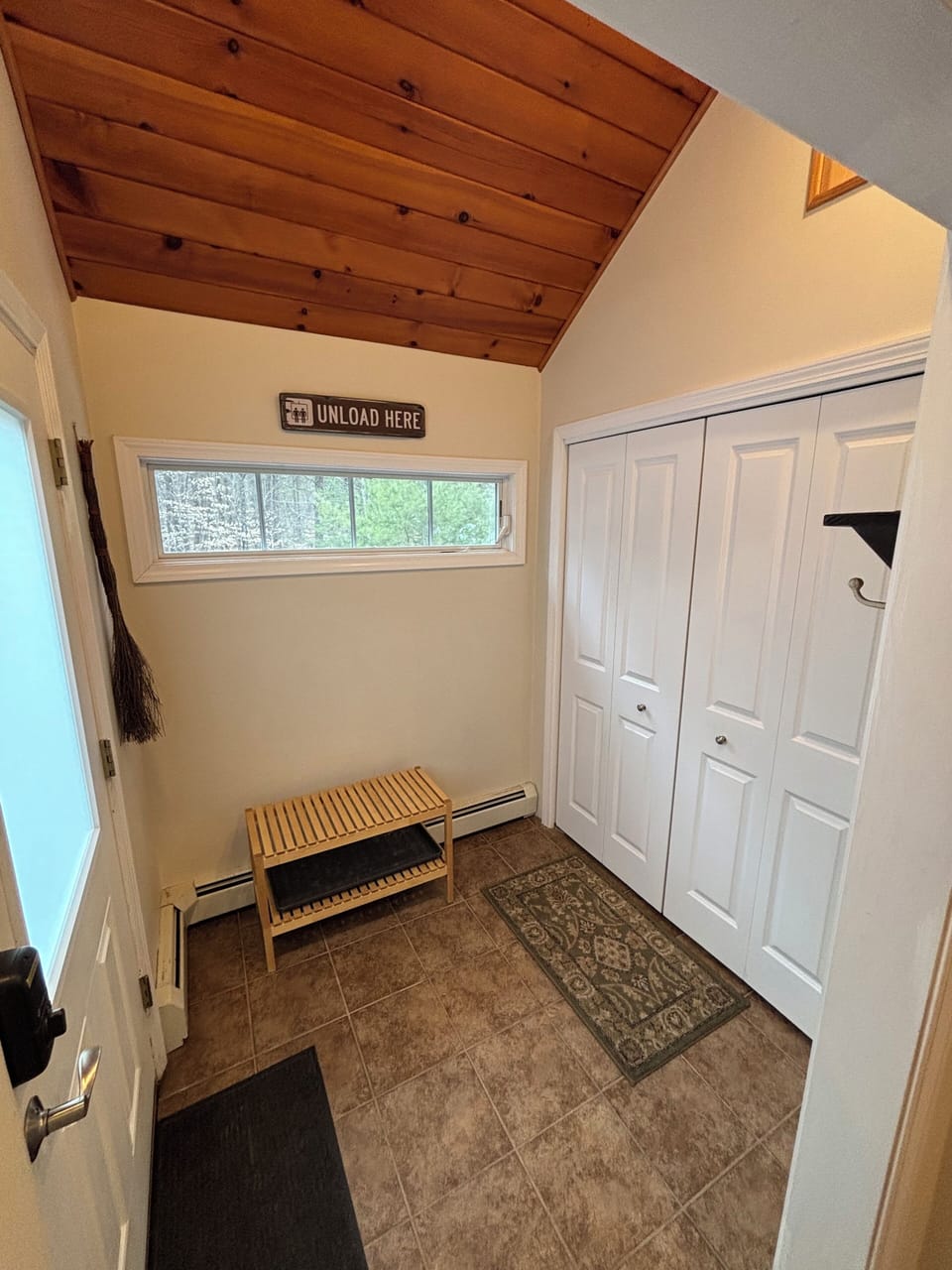 Entry way and mud room.