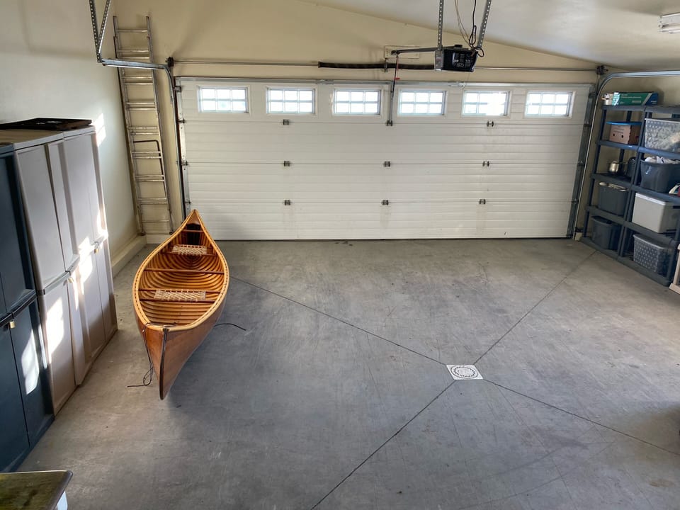 Large, heated garage.