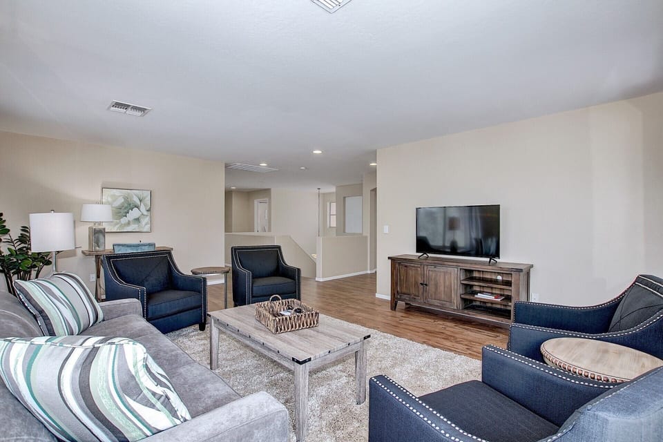 Upstairs TV room!  A ping pong table has been added for entertainment!