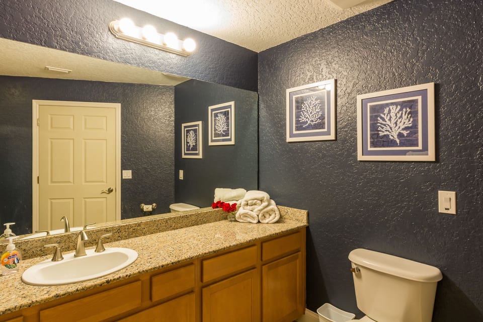 Large second bathroom with plenty of counter space