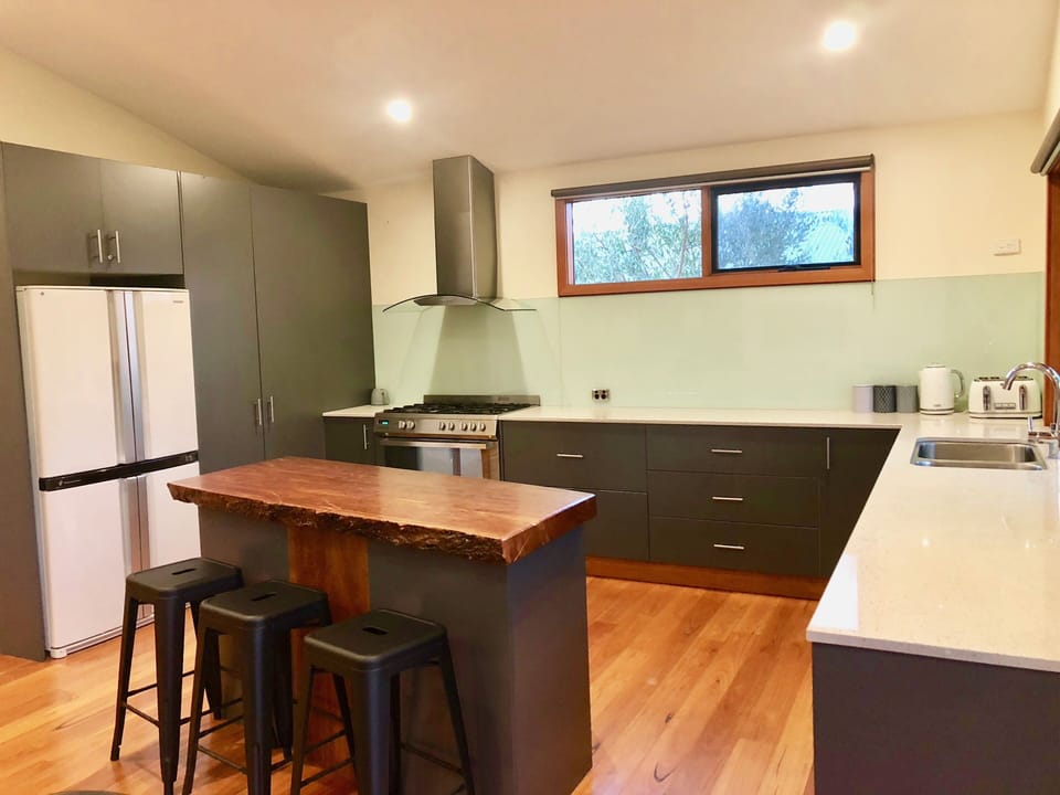 Large fully equipped kitchen.