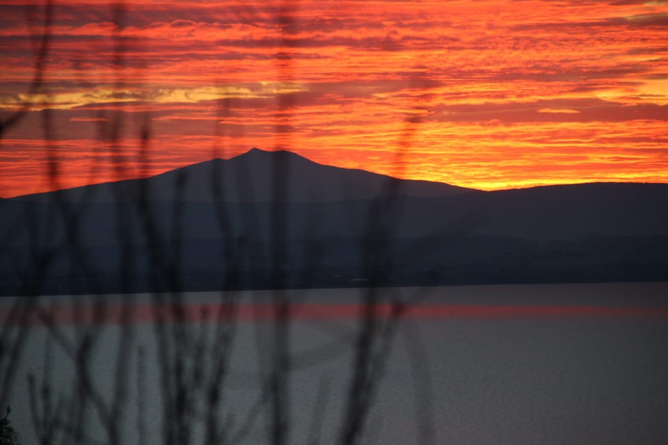 View from the balcony: sunset