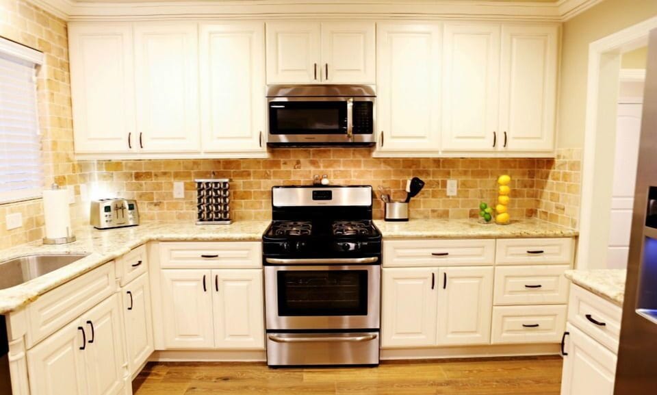 Custom Kitchen with Stainless Steel Appliances
