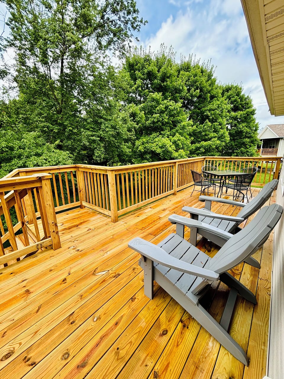 Relax outside on the spacious deck.