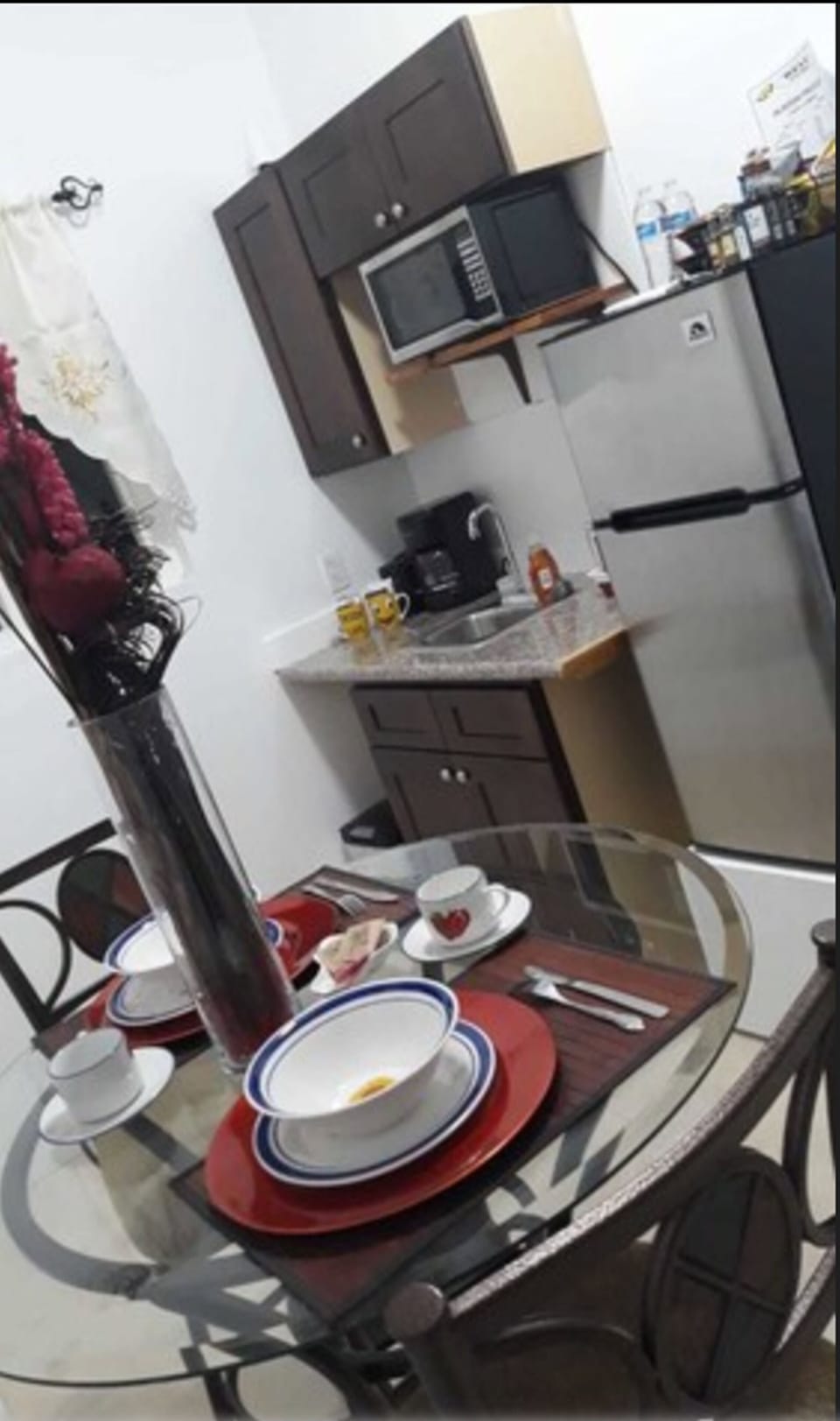 Executive Double Room, 2 Double Beds | Private kitchen | Fridge, microwave, coffee/tea maker, electric kettle
