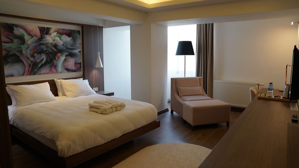 Deluxe Room, 1 Bedroom, Non Smoking, City View | Egyptian cotton sheets, minibar, in-room safe, blackout drapes