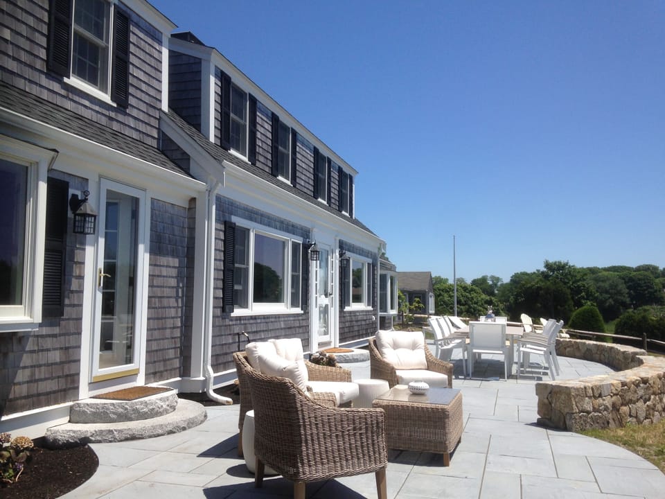 Relax and Entertain Friends and Family on the Large Stone Patio