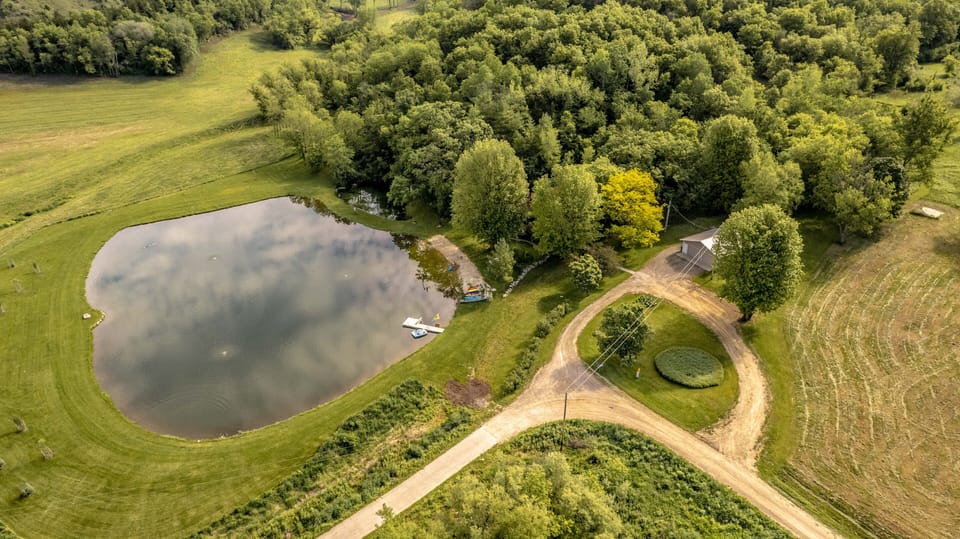 Ariel view of the property.