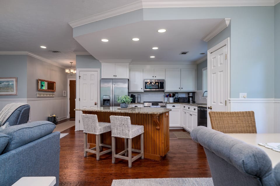 Eat in Kitchen off the dining and living rooms.