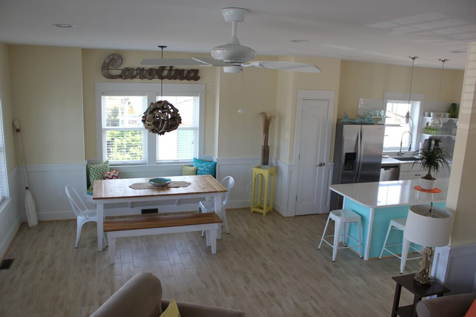 Spacious living & dining area.