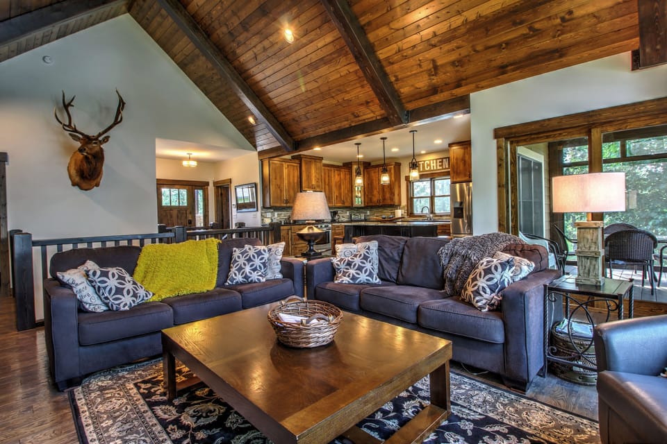 main floor family room looking into kitchen