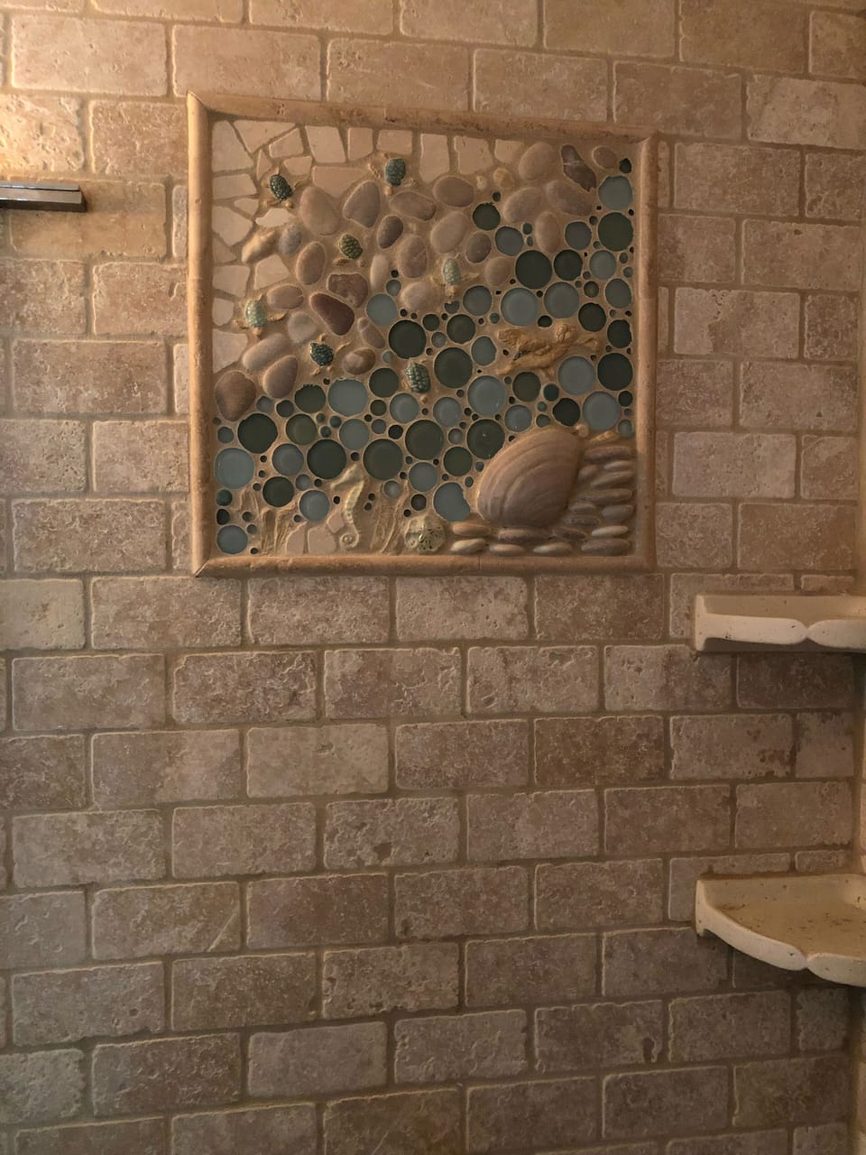 New master shower -wide with body sprays, etc. new shower door with solid seal.