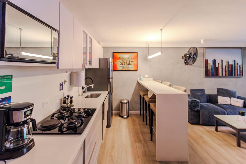 Viktory 103 With Private Pool | Private kitchen | Full-size fridge, microwave, coffee/tea maker