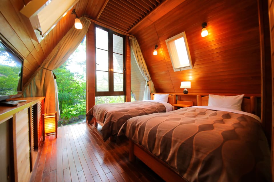 Cottage, Smoking (2-8 Guests, Sakura Village) | Desk, bed sheets