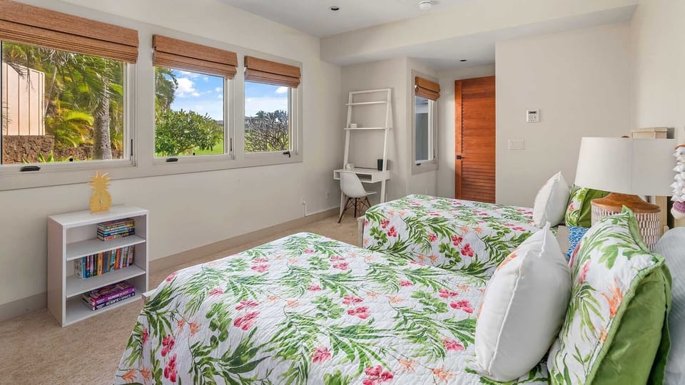 Lilikoi Moon at Kiahuna - Third Guest Bedroom & View - Parrish Kauai