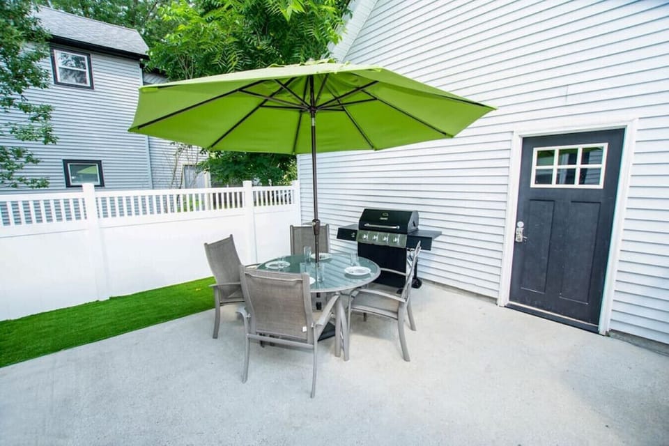Patio | Privacy Fence, Outdoor Seating, Gas Grill