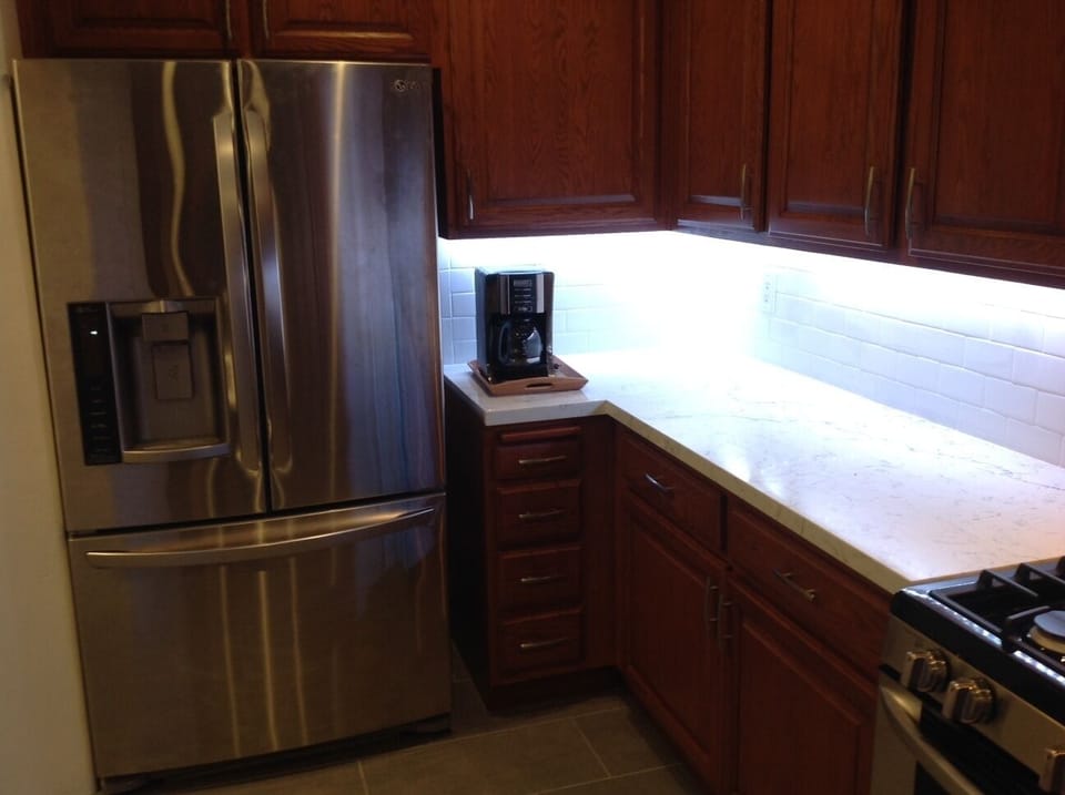 stainless appliances -  frig, stove, dish washer, micro, sink
