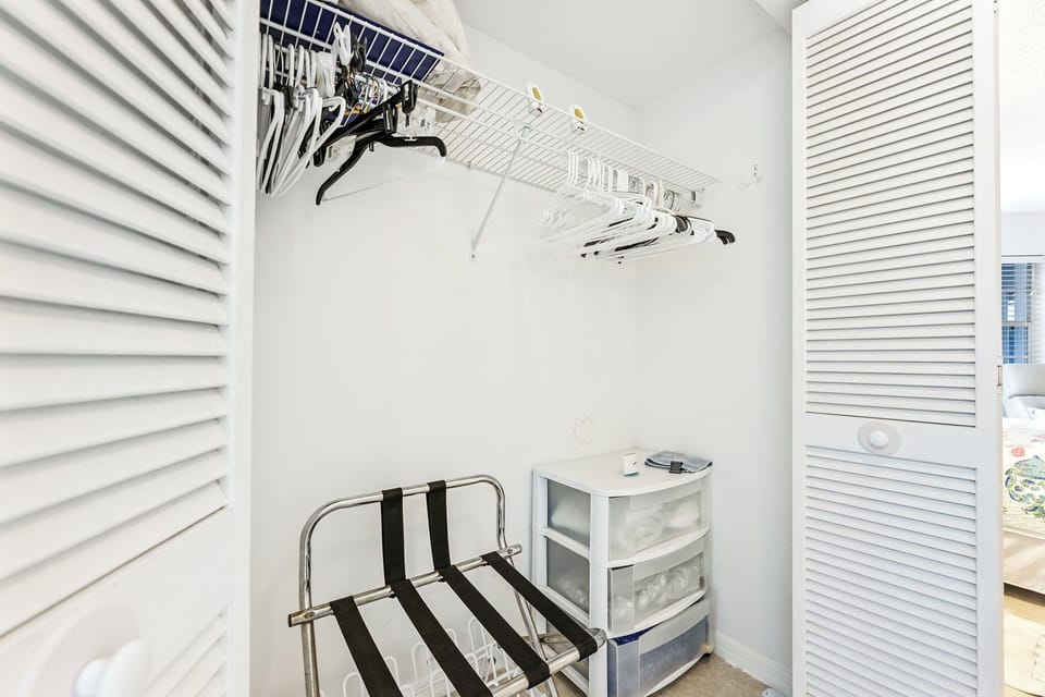 Master bedroom closet with plenty of hanging room