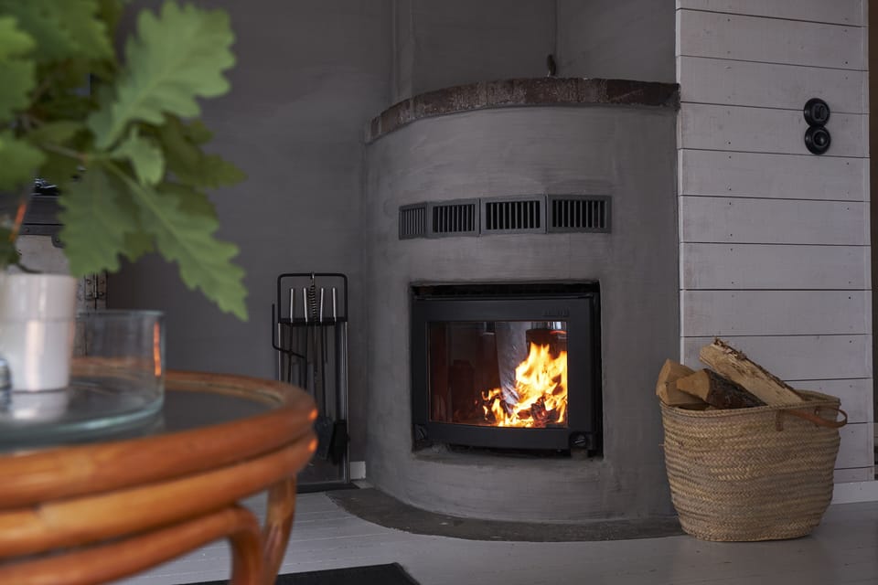 Fireplace in the living room