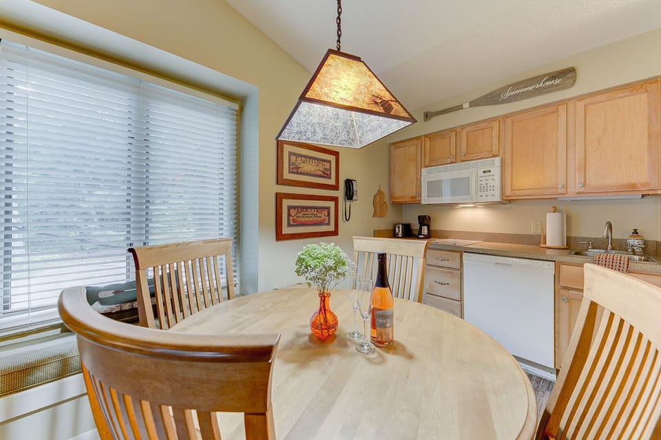 Featuring a fully loaded kitchen (minus oven).