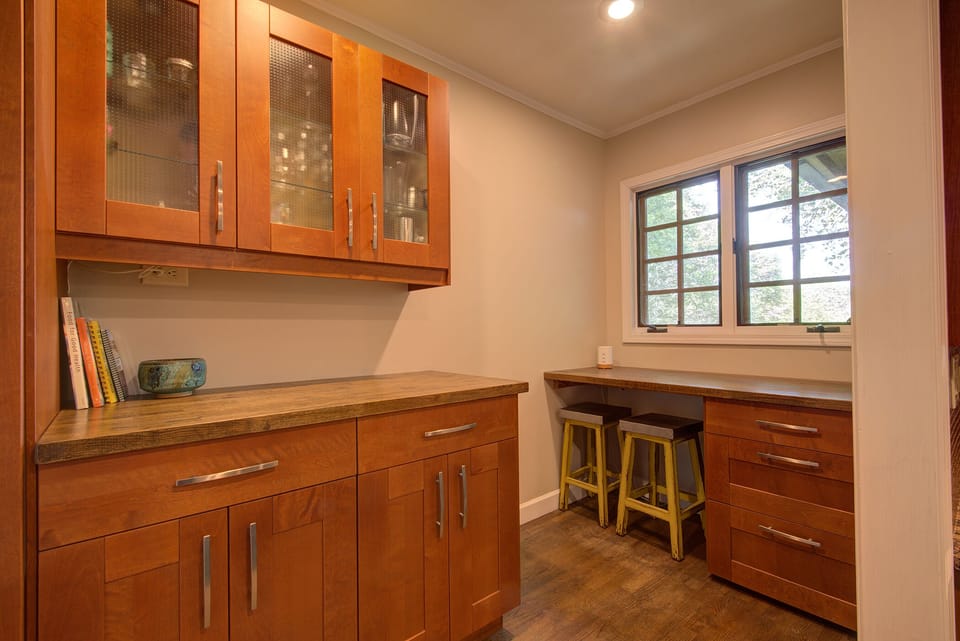 Work nook off of kitchen.  